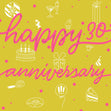 Happy 30th Anniversary Drinks And Gifts Confetti-exploding Greetings Card