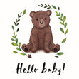 Hello Baby Bear Confetti-exploding Greetings Card