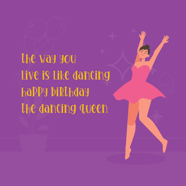 Dancing Queen Happy Birthday Confetti-exploding Greetings Card