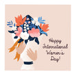 Flower Bouquet Happy International Women's Day Confetti-exploding Greetings Card