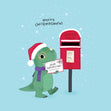 Merry Christmasaurus Confetti-exploding Greetings Card
