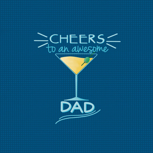 Cheers To An Awesome Dad Confetti-exploding Greetings Card