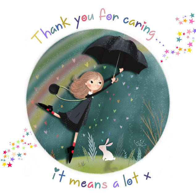 Thank You For Caring? It Means A Lot Confetti-exploding Greetings Card