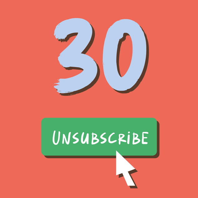 Unsubscribe From Your 30s Birthday Confetti-exploding Greetings Card