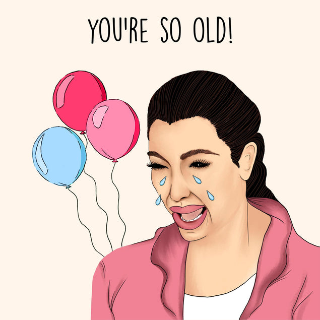 Crying Kim K Confetti-exploding Greetings Card