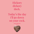 Hickory Dickory Cock Confetti-exploding Greetings Card