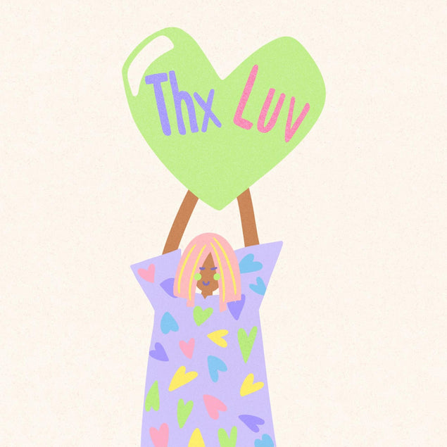 Thx Luv Confetti-exploding Greetings Card