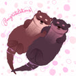 Congratulations Otter Couple Confetti-exploding Greetings Card