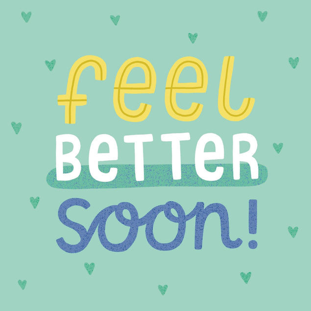 Feel Better Soon Pastel Green Confetti-exploding Greetings Card