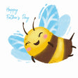 Cute Bee Father's Day Confetti-exploding Greetings Card