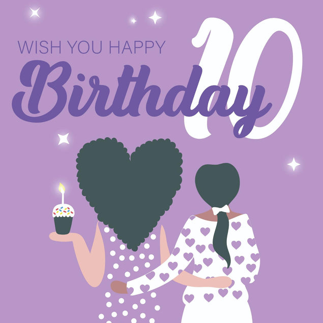 Wish You Happy 10th Birthday Confetti-exploding Greetings Card