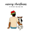 To The Best Dog Dad Merry Christmas Confetti-exploding Greetings Card