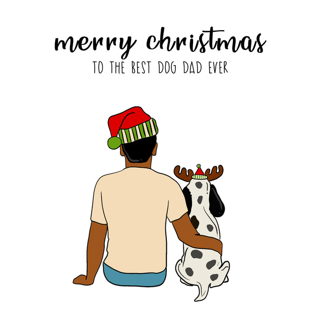 To The Best Dog Dad Merry Christmas Confetti-exploding Greetings Card