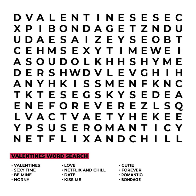 Word Search Valentine's Day Confetti-exploding Greetings Card