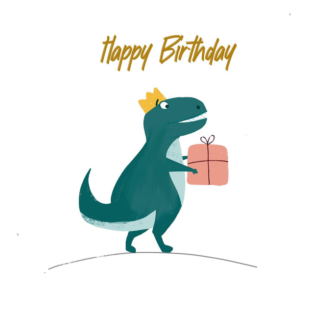 Happy Birthday Dinosaurs Confetti-exploding Greetings Card