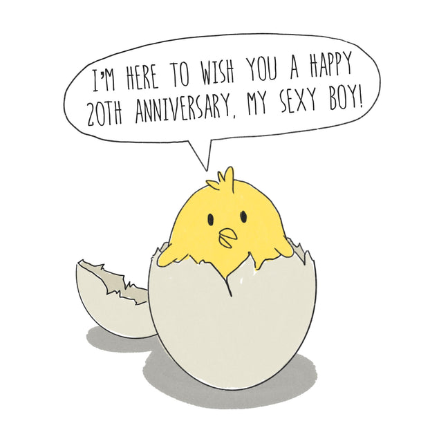 Happy 20th Anniversary My Sexy Husband Confetti-exploding Greetings Card