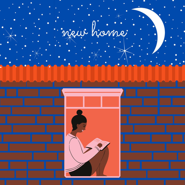 Starry Night New Home Confetti-exploding Greetings Card