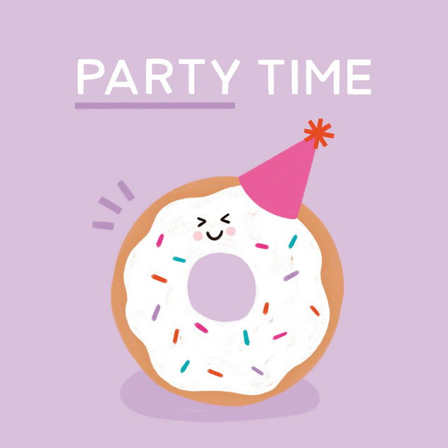 Cute Party Donut Birthday Confetti-exploding Greetings Card