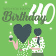 Wish You Happy 40th Birthday Confetti-exploding Greetings Card