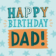 Dad Blue Stars Birthday Confetti-exploding Greetings Card