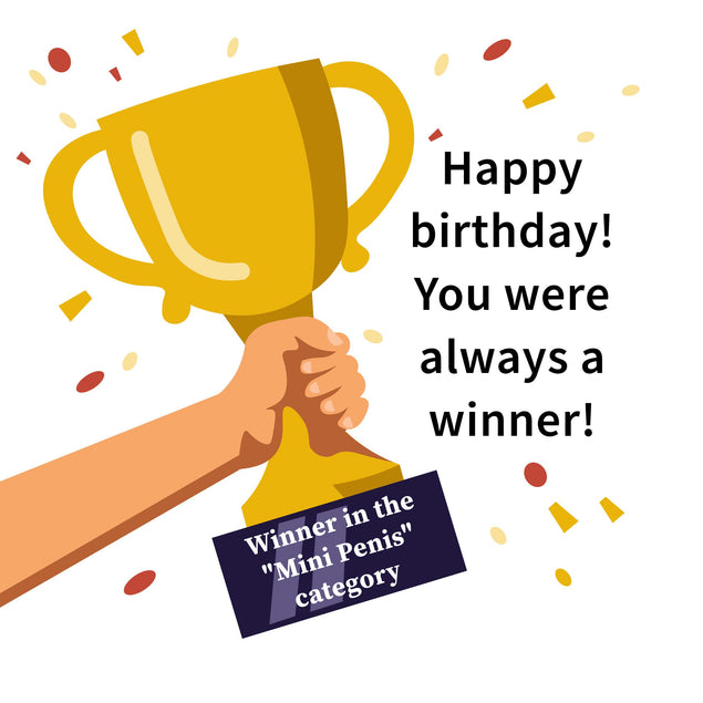 Winner Award Happy Birthday Confetti-exploding Greetings Card