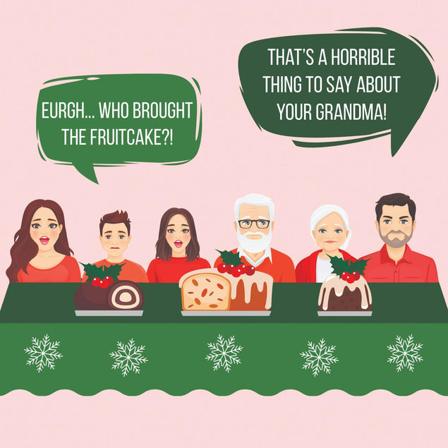 Who Brought The Fruitcake? Christmas Confetti-exploding Greetings Card