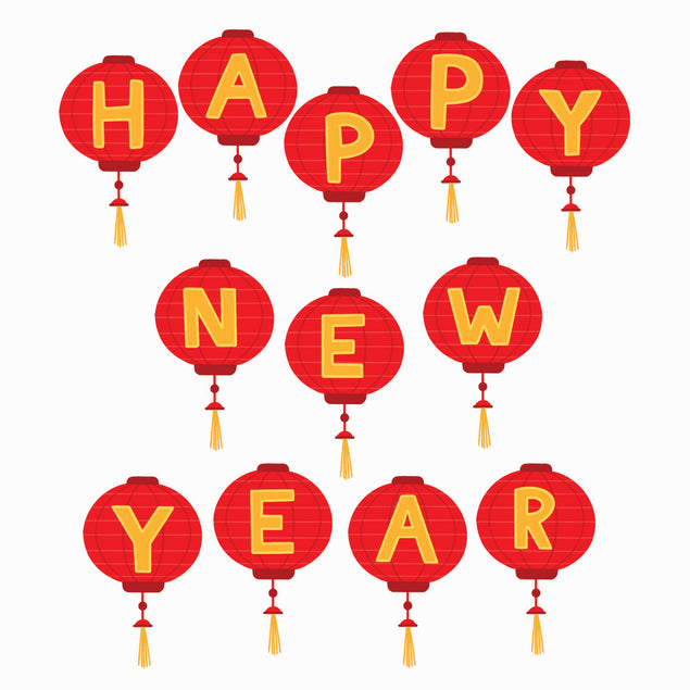 Happy New Year Lights Confetti-exploding Greetings Card