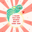 Glowworm Love Bum Confetti-exploding Greetings Card