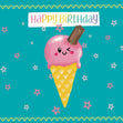 Happy Birthday Ice Cream Confetti-exploding Greetings Card