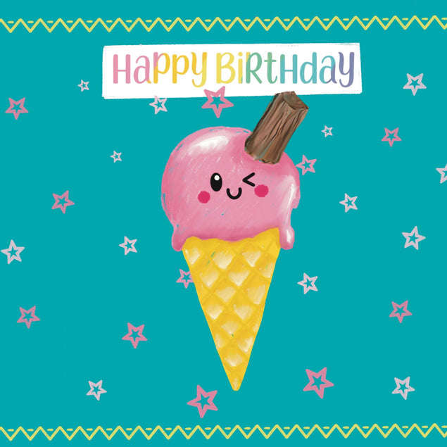 Happy Birthday Ice Cream Confetti-exploding Greetings Card