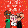 Legends Are Born In December Birthday Confetti-exploding Greetings Card