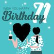 Wish You Happy 71st Birthday Confetti-exploding Greetings Card