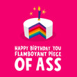 Flamboyant Piece of ASS Birthday Confetti-exploding Greetings Card