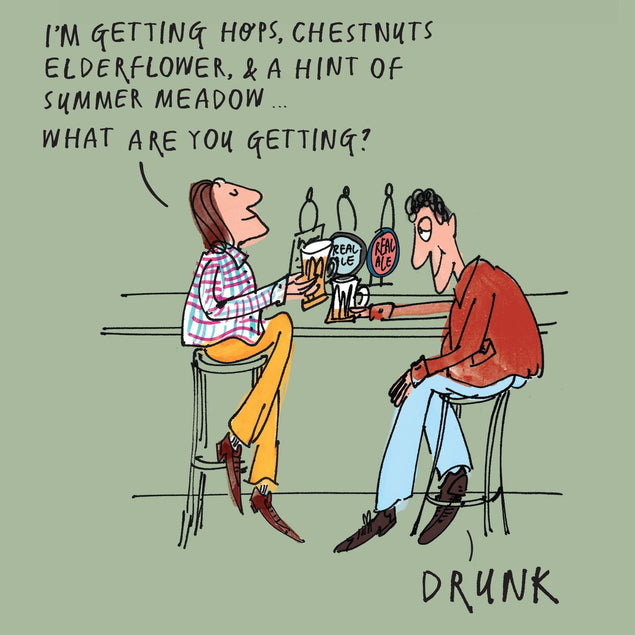 Hops, chestnuts and elderflower Confetti-exploding Greetings Card