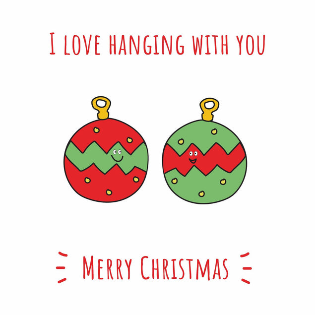 I Love Hanging With You Confetti-exploding Greetings Card