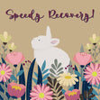 Speedy Recovery Rabbit Confetti-exploding Greetings Card