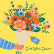 Get Well Soon Flowers Bouquet Confetti-exploding Greetings Card