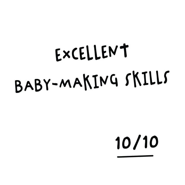 Excellent Baby-Making Skills Confetti-exploding Greetings Card