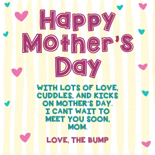 Happy Mother's Day For Mom Love The Bump Confetti-exploding Greetings Card