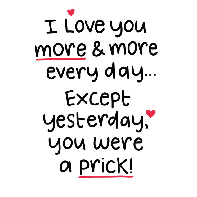 I Love You More And More Confetti-exploding Greetings Card