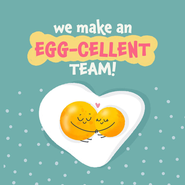 We Make An Egg-Cellent Team Cute Eggs Valentine's Day Confetti-exploding Greetings Card