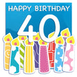 Happy 40th Birthday Confetti-exploding Greetings Card
