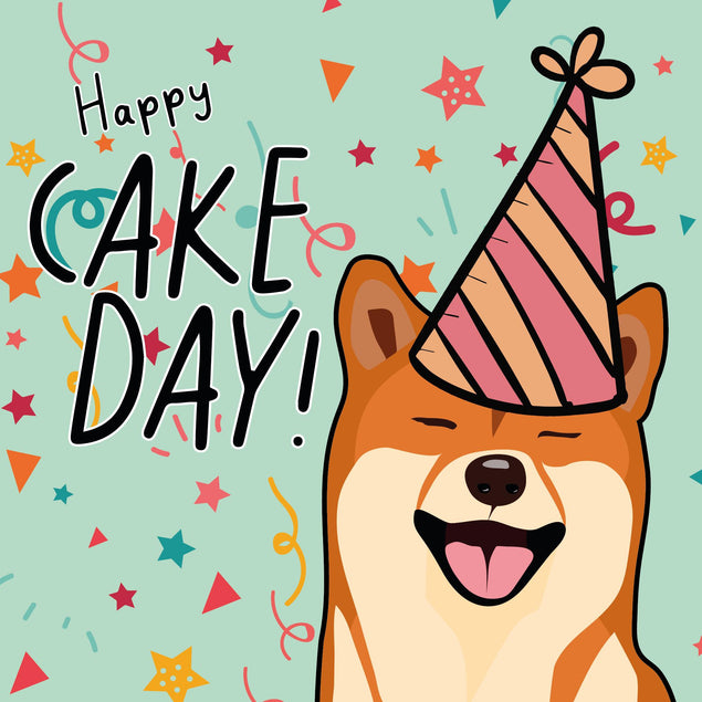 Shiba Inu Birthday Confetti-exploding Greetings Card