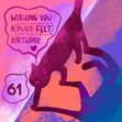 Wishing You A Purr-fect 61st Birthday Confetti-exploding Greetings Card