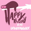 Cute Smiling Sloth Happy Birthday Granddaughter Confetti-exploding Greetings Card