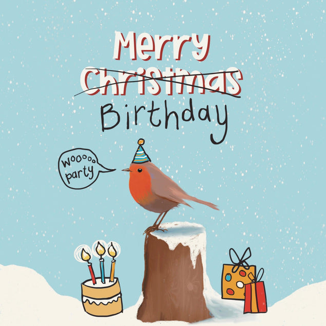 Merry December Birthday Confetti-exploding Greetings Card