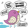 Get Well Bird Confetti-exploding Greetings Card