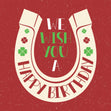 We Wish You A Happy Birthday Lucky Horseshoe Confetti-exploding Greetings Card