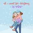 Lesbian Couple All I Want For Christmas Confetti-exploding Greetings Card