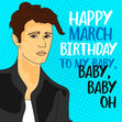 Happy March Birthday Justin Bieber Confetti-exploding Greetings Card